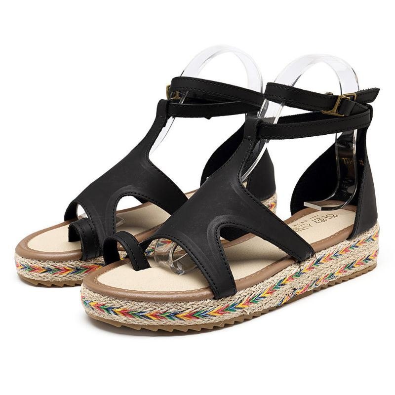 Roman Gladiator Sandaler Summer Wedges Platform Damesko