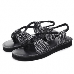 Summer Beach Braided Straps Sandaler For Dame