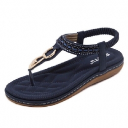 Utendørs Strand Flat Flip Flops Casual Flat Dame Sandaler Sko