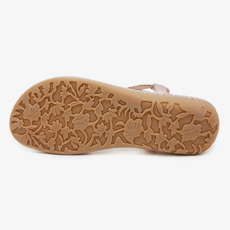 Women Weave Clip Toe Spenne Myk Såle Uformell Sommerstrand Flate Sandaler