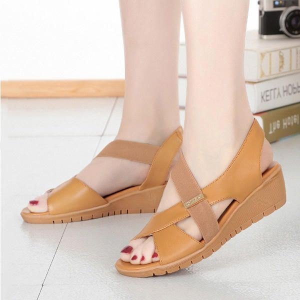 Women's Large Size Wedge Casual Fish Mouth Sandaler