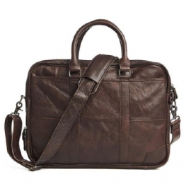 Business Laptop-veske I Ekte Skinn For Herre Koffert Crossbody-veske