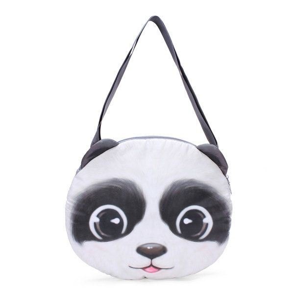 Dame 3d Hund Katt Pussy Face Purse Søt Shopping Tote Skulderveske