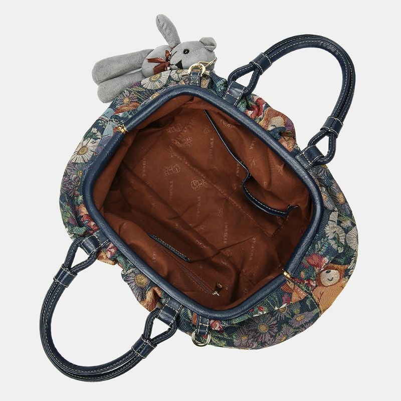 Dame Bear Mønster Casual Handbag Crossbody Bag