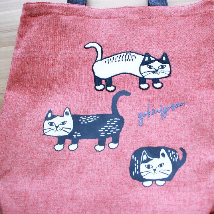 Dame Casual Cat Pattern Handbag Tote Bag For Shopping