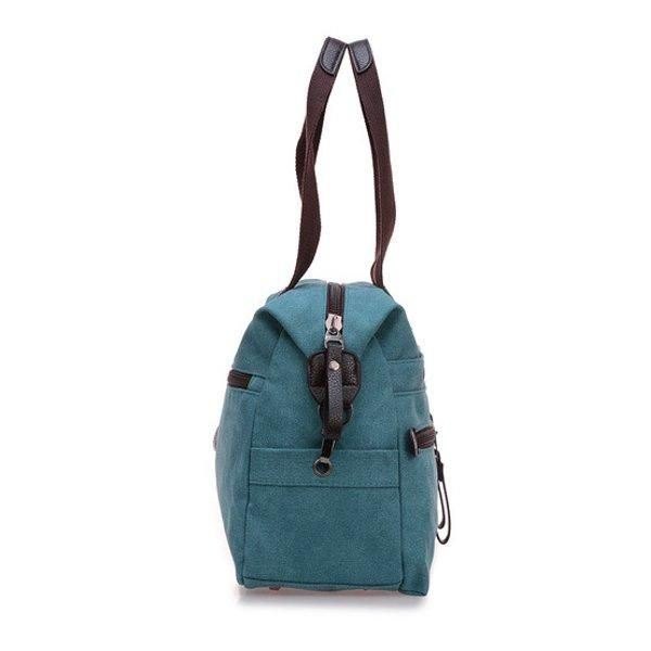 Dame Herre Canvas Multi Pocket Håndvesker Uformell Pute Skulder Crossbody Vesker