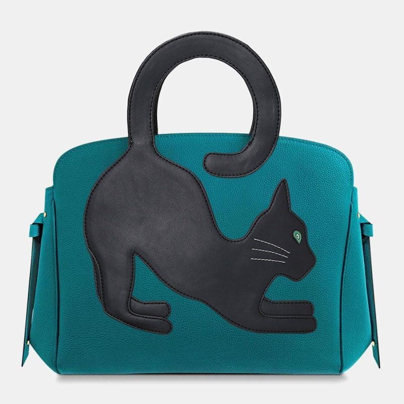 Dame Mote Skjønnhet Kunstskinn Håndveske Med Stor Kapasitet Crossbody-veske Skulderveske Cat Bag