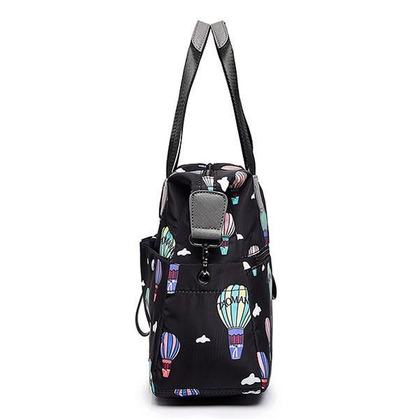 Dame Nylon Multi Pocket Vanntett Lett Håndveske Skulder Crossbody Bag