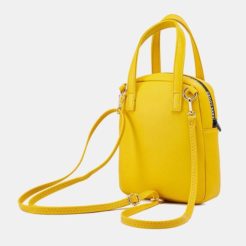 Dame Pure Color Liten Multifunksjonell Håndveske Crossbody Bag