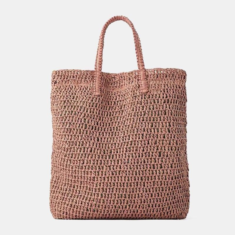 Dame Reise Sommer Strand Stråveske Med Stor Kapasitet Tote Bag