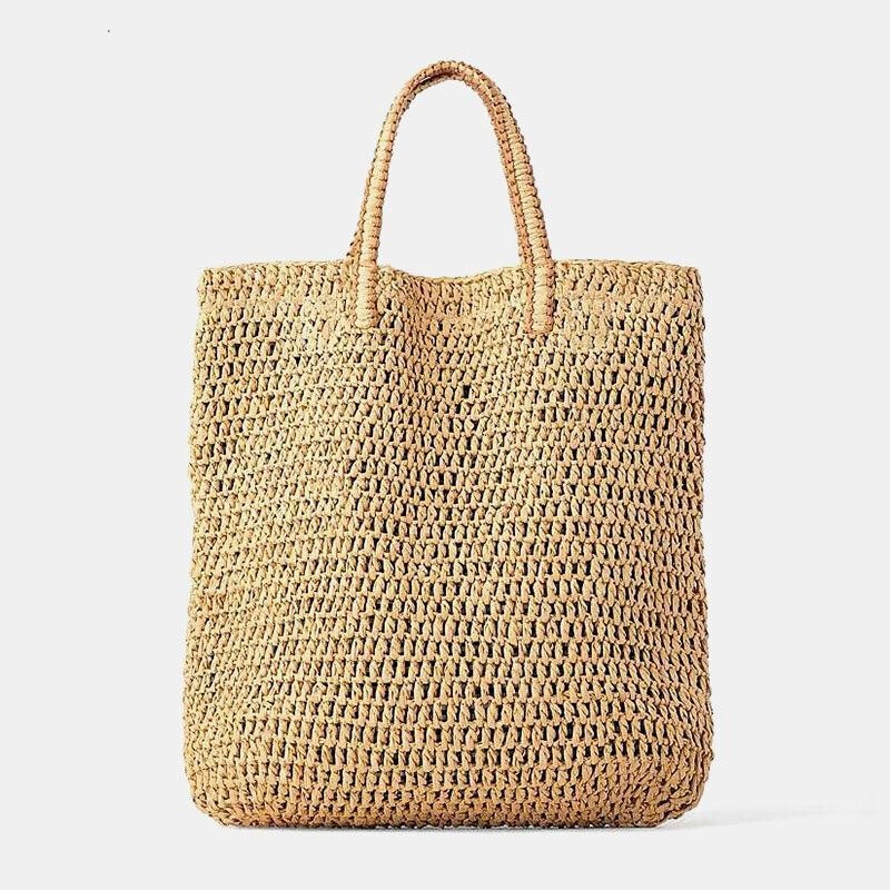 Dame Reise Sommer Strand Stråveske Med Stor Kapasitet Tote Bag