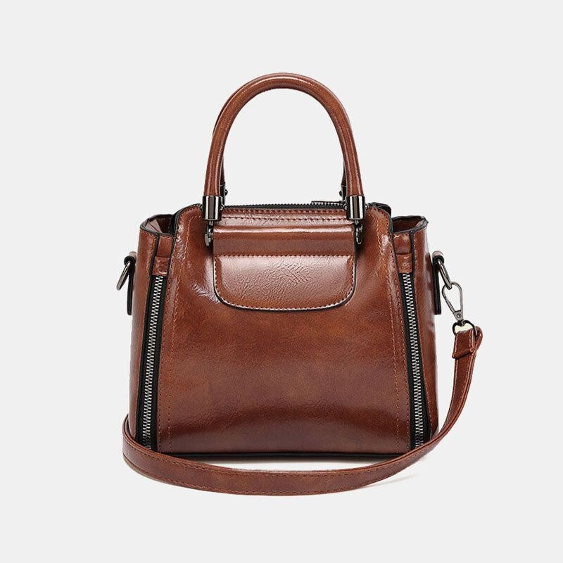 Dame Retro Crossbody Bag Med Stor Kapasitet Håndveske Satchel Bag