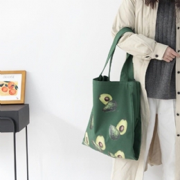 Dame Søt Lovely Avocado Printed Handbag Skulderveske