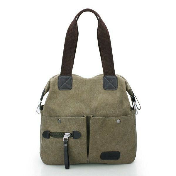 Herre Dame Pute Vintage Canvas Bag Skulder Messenger Handbag