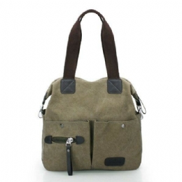 Herre Dame Pute Vintage Canvas Bag Skulder Messenger Handbag