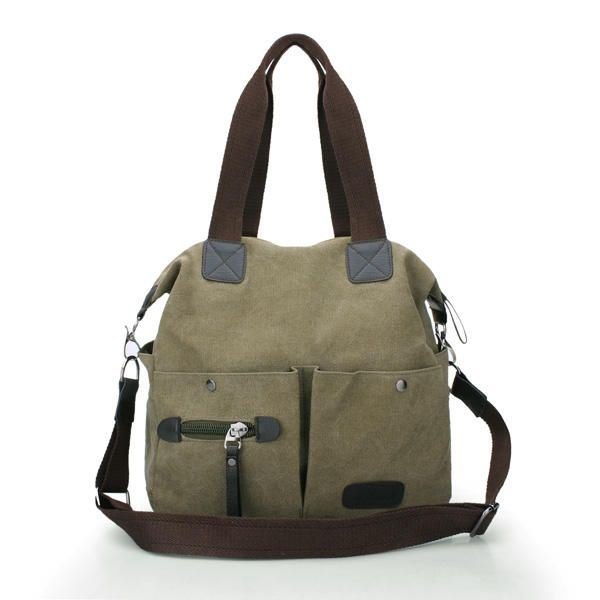 Herre Dame Pute Vintage Canvas Bag Skulder Messenger Handbag