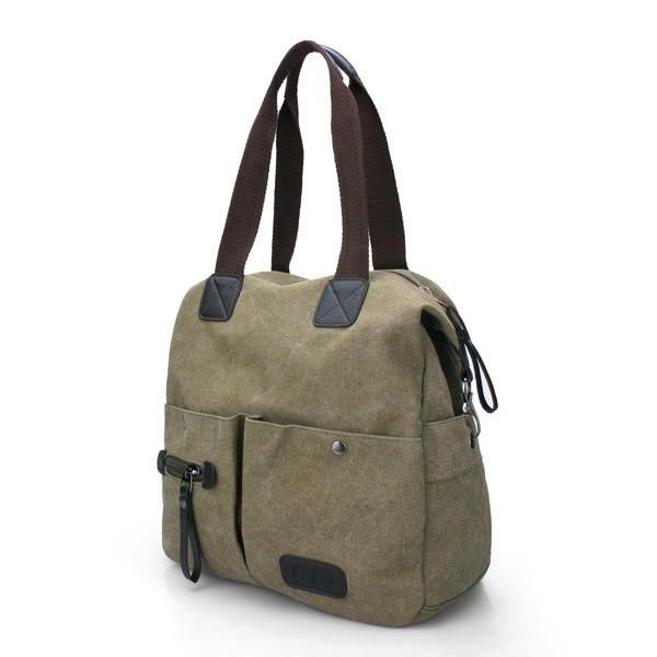 Herre Dame Pute Vintage Canvas Bag Skulder Messenger Handbag