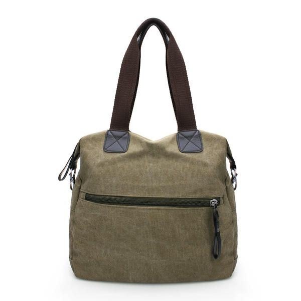 Herre Dame Pute Vintage Canvas Bag Skulder Messenger Handbag