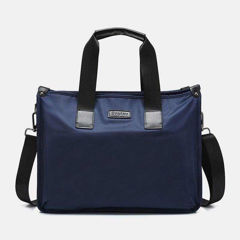 Herre Nylon Vanntett 14-tommers Laptopveske Flerlags Kofferter Håndveske Crossbody-veske