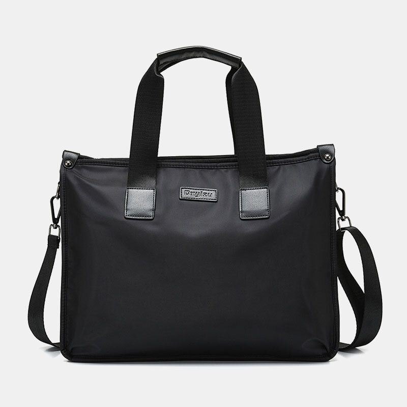 Herre Nylon Vanntett 14-tommers Laptopveske Flerlags Kofferter Håndveske Crossbody-veske