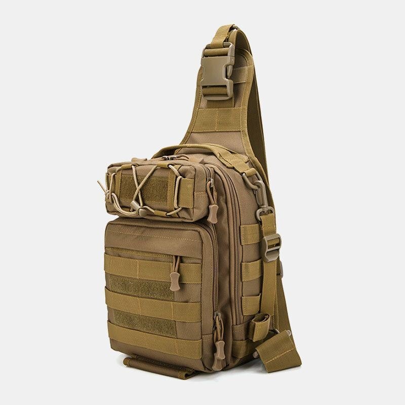 Herre Nylon Kamuflasje Multifunksjon Stor Kapasitet Utendørs Fiske Crossbody Bags Bryst Bag Tactical Bag