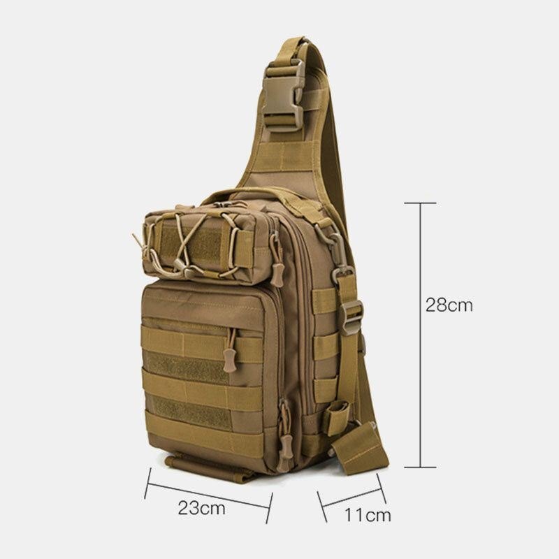 Herre Nylon Kamuflasje Multifunksjon Stor Kapasitet Utendørs Fiske Crossbody Bags Bryst Bag Tactical Bag