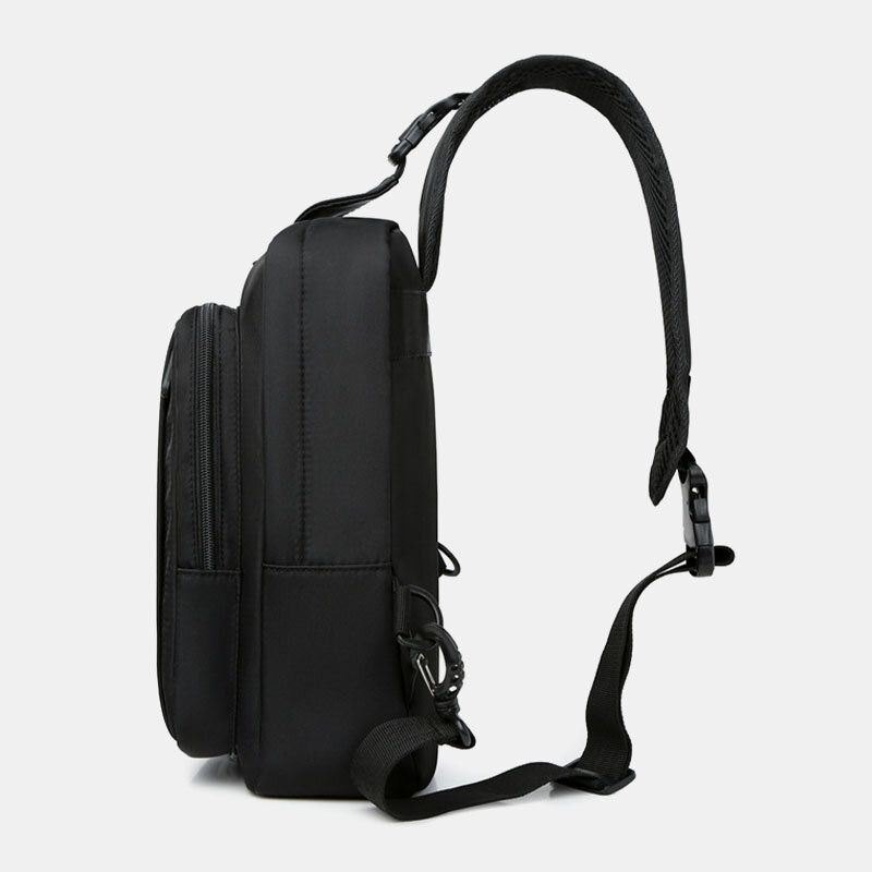 Herre Nylon Stor Kapasitet Vanntett Brystvesker Med Flere Lommer Skulderveske Crossbody-vesker