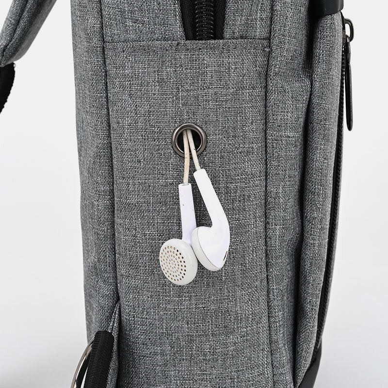 Herre Oxford Brystveske Med Stor Kapasitet Uformell Flerfunksjons Øretelefoner Hulldesign Crossbody-veske Skulderveske