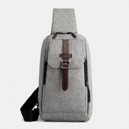 Herre Oxford Uformell Slitasjebestandig Multifunksjons Usb-ladebrystveske Crossbody-veske