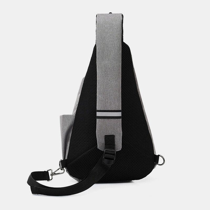 Herre Unisex Nylon Lett Vekt Kontrastfarge Uformell Utendørs Reiser Multi-bære Skulderveske Crossbody Bag Brystveske