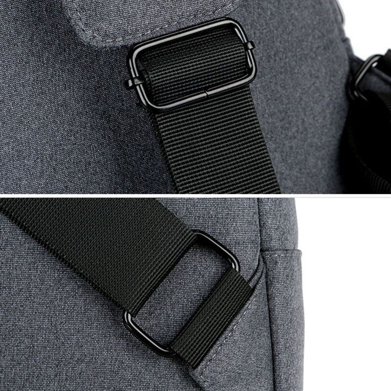 Herre Usb Lading Multipocket Brystveske Oxford Sklisikker Slitebestandig Vanntett Casual Skulderveske Crossbody-vesker