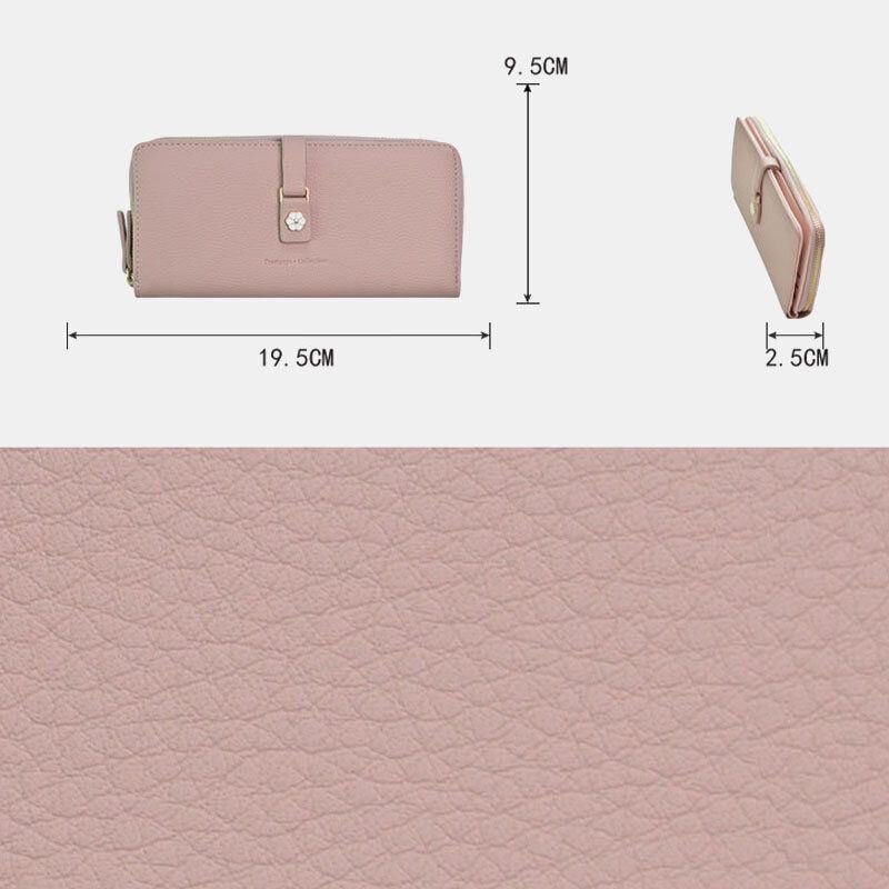 Dame 10 Kortspor Glidelås Lang Lommebok Veske Clutch-veske