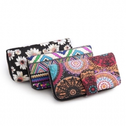 Dame Canvas Bohemian Long Wallet Muti-spor