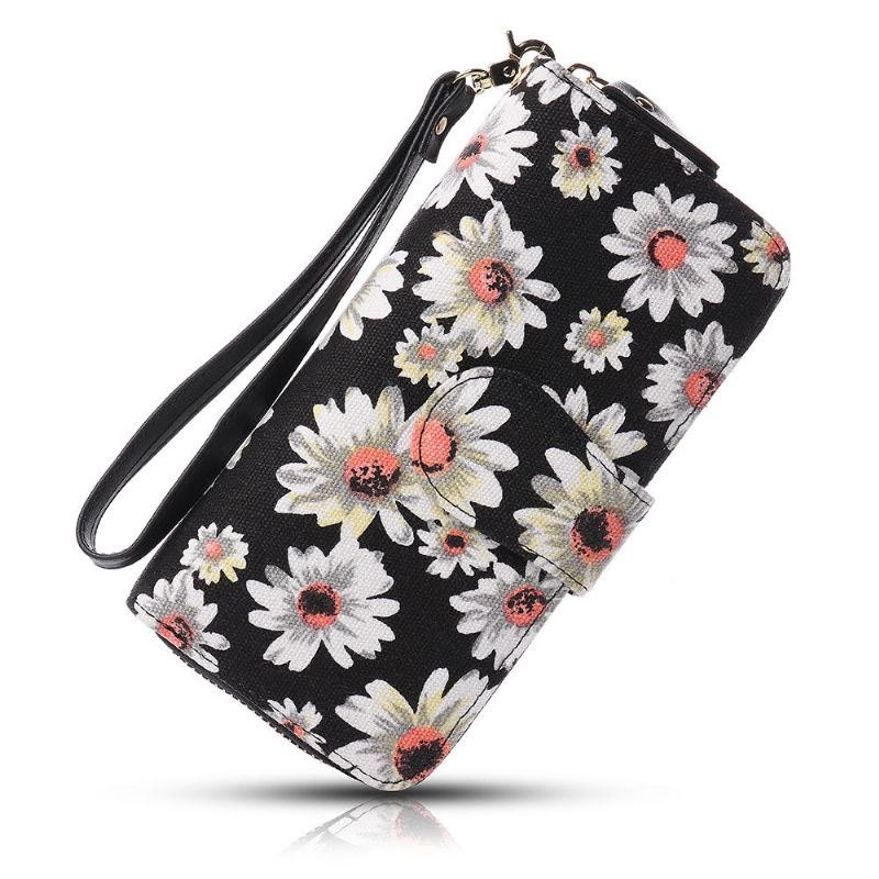 Dame Canvas Bohemian Long Wallet Muti-spor