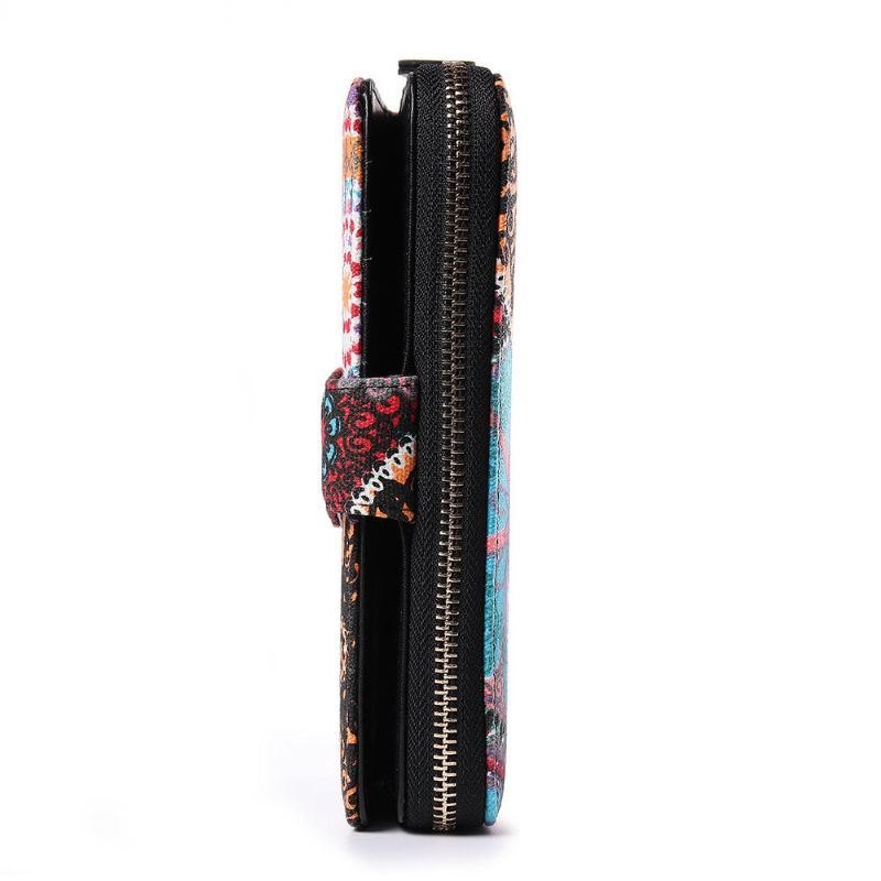 Dame Canvas Bohemian Long Wallet Muti-spor