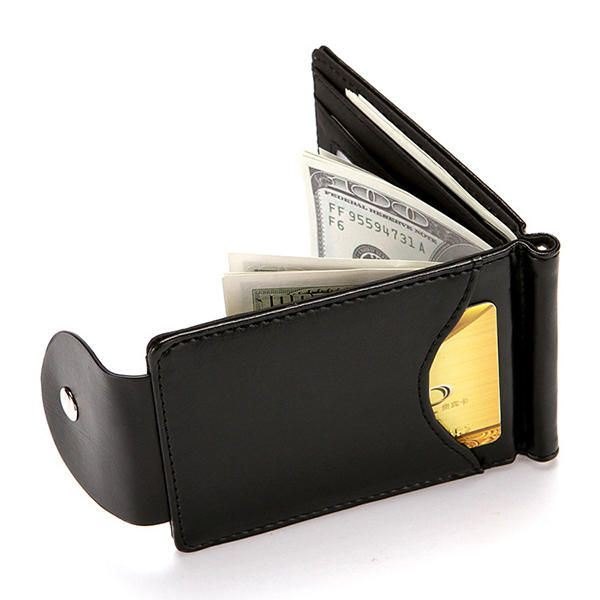 Herre Kunstskinn Creative Money Clip Lommebok