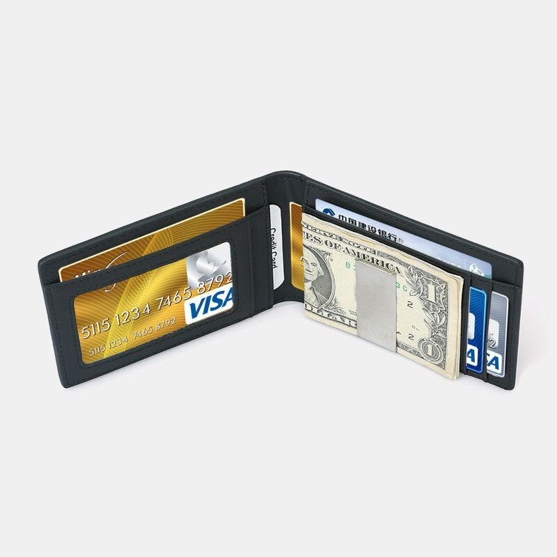 Herre Multifunksjon Business Carbon Fiber Us Dollar Klippekort Handel Kort Multi-card Slots Lommebok