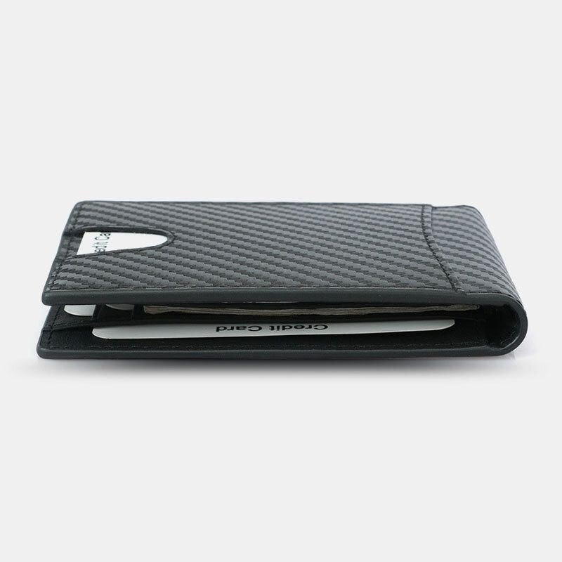 Herre Multifunksjon Business Carbon Fiber Us Dollar Klippekort Handel Kort Multi-card Slots Lommebok