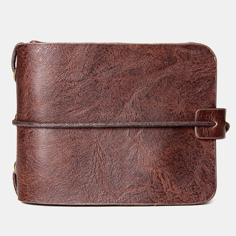 Herre Multifunksjonell Lommebok Vintage Bifold Kort Multi-card Slot Kortholder Myntpung Pengeklemme