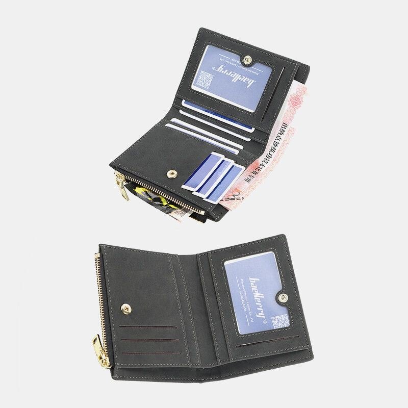 Herre Pu Lær Multi-card Slot Casual Tynn Penge Klippekortholder Lommebok