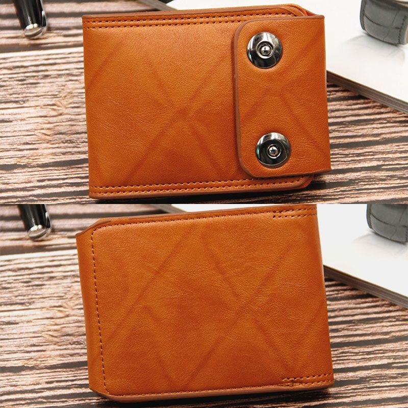 Herre Pu Leather Dollar Pattern Bifold Sort Multi-card Slot Card Holder Myntlommebok