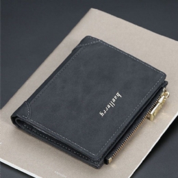 Herre Pu Leather Multi-card Slot Casual Tynn Penge Klippkortholder Lommebok