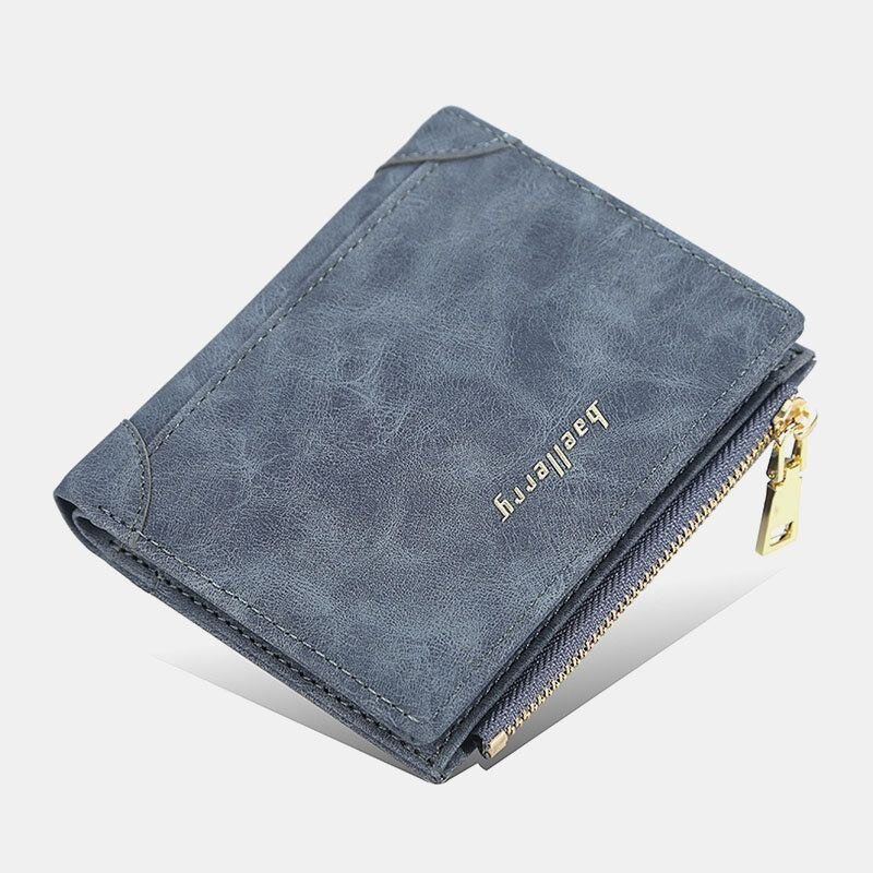 Herre Pu Leather Multi-card Slot Casual Tynn Penge Klippkortholder Lommebok