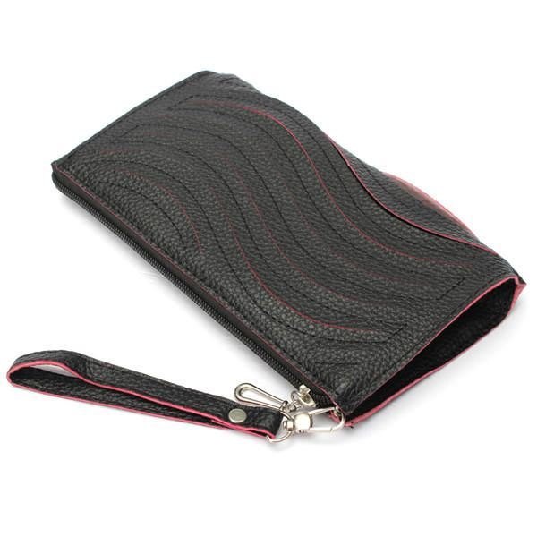 Pu-håndveske For Dame Wave Single Shoulder Cross Body Bag Håndledd Clutch Lommebok