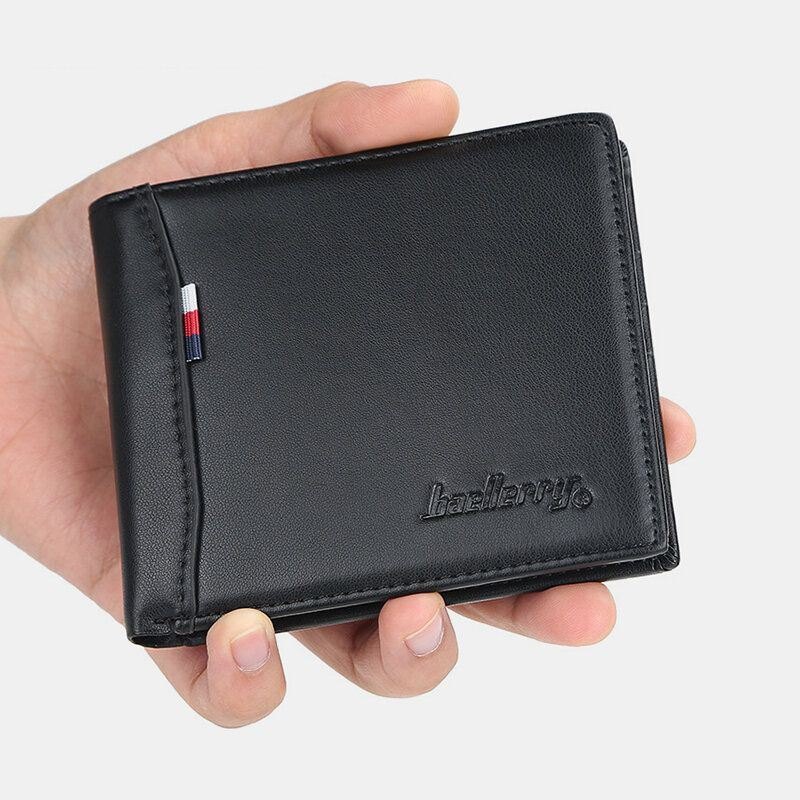 Pu Leather Thin Card Lisensholder Multi Card Slot Retro Business Leather Lommebok For Menn