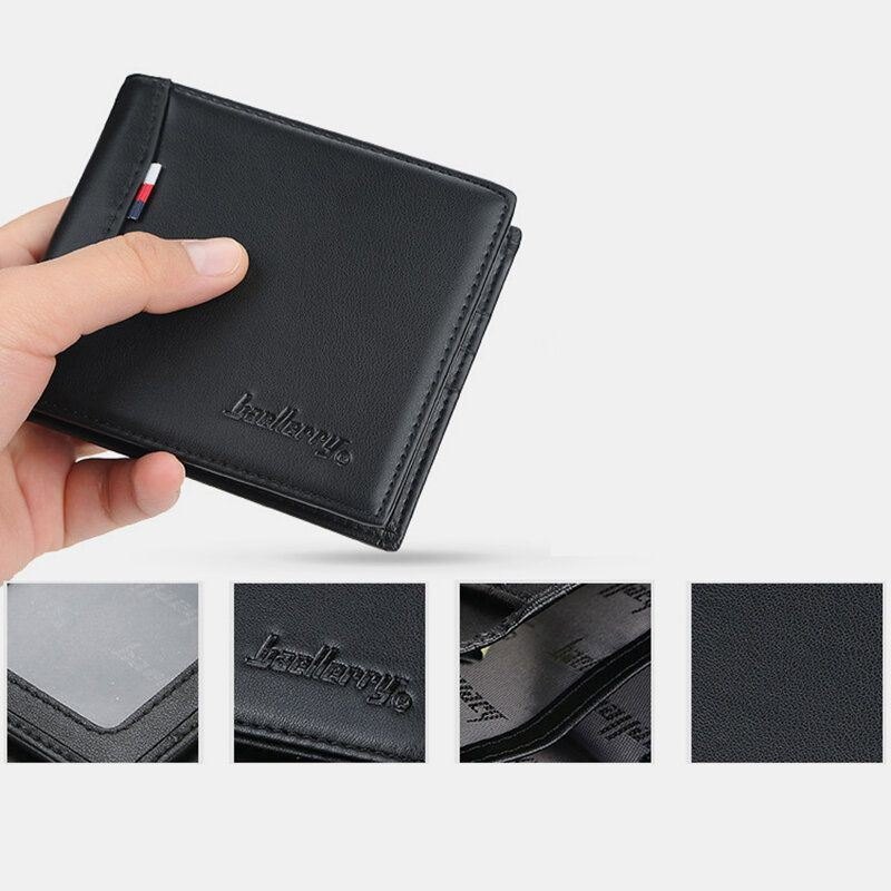 Pu Leather Thin Card Lisensholder Multi Card Slot Retro Business Leather Lommebok For Menn