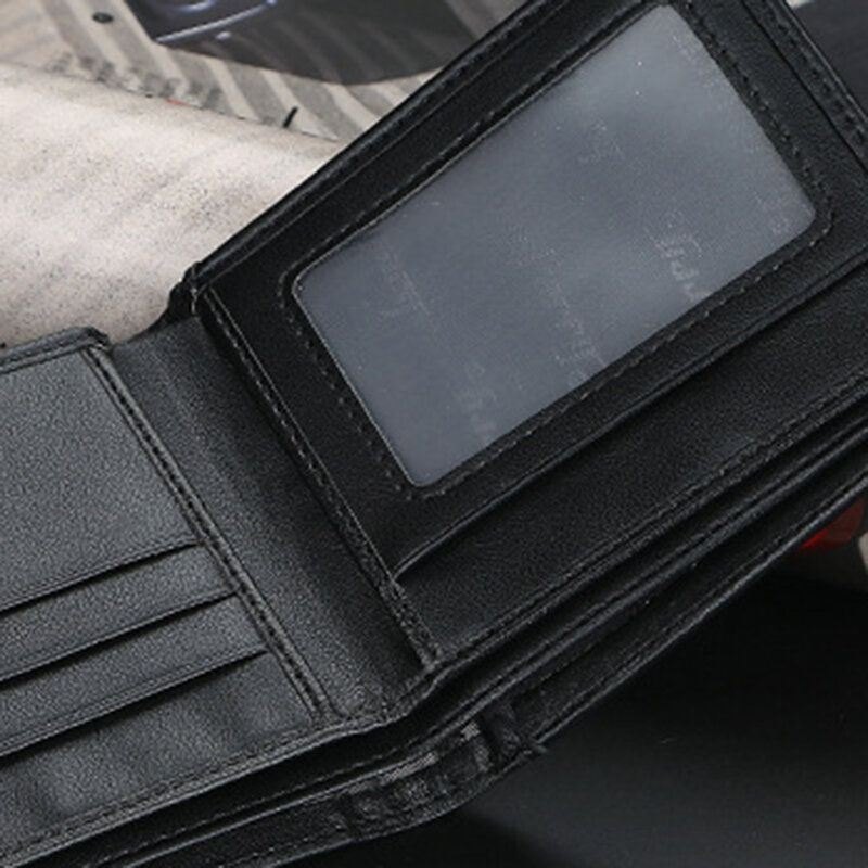 Pu Leather Thin Card Lisensholder Multi Card Slot Retro Business Leather Lommebok For Menn