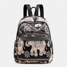 Dame Casual Ryggsekk Reiseveske Animal Flower Printed Bag