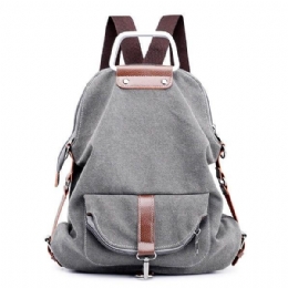 Dame Multifunksjonell Casual Messenger Bag Canvas Ryggsekk