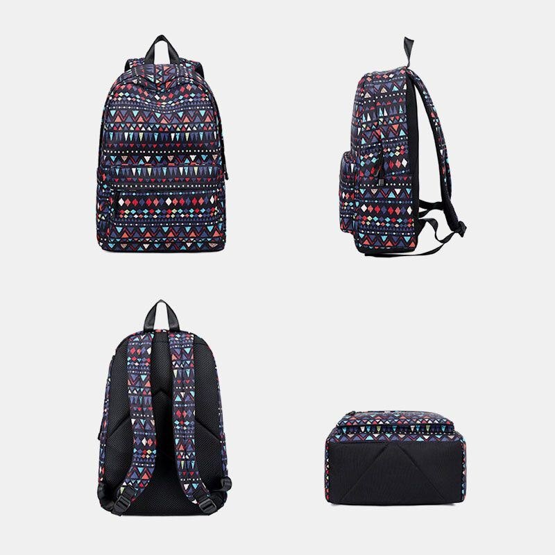 Dame Vanntett Bohemian Printed National Backpack School Bag